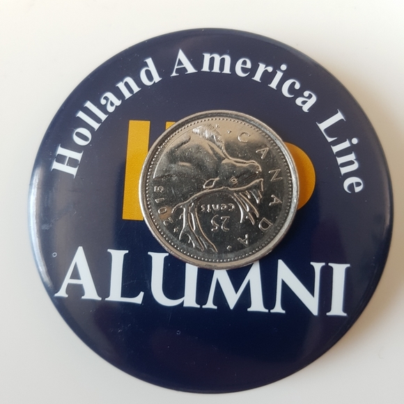 {FWP} [HOLLAND AMERICA] Alumni Button Pin - Picture 3 of 3